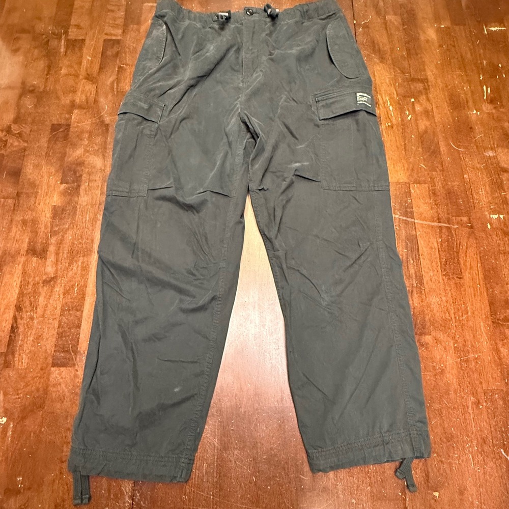 Superdry Cargo Pants Mens Fits 36x30 Black M7010794A Drawstring Utility Trousers
